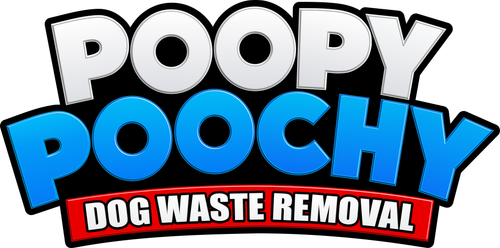 Poopy Poochy wordmark and mascot logo
